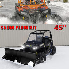 Atv Utv Truck Pickup Snow Plow Adjustable 45 Steel Push Blade Universal Kit