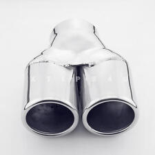 Twin 3 Out 3 Inlet Straight Cut Round Stainless Steel Exhaust Tip Tailpipe