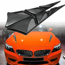 2pcs Black Car Simulation Hood Vent Side Air Flow Sticker Decor Car Accessories