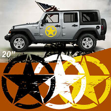 Army Star Distressed Decal Fits Jeep Large 20 Vinyl Military Hood Graphic Body