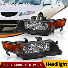 Black Projector Headlights For 2004-2008 Acura Tsx Headlamp Assembly Left Right