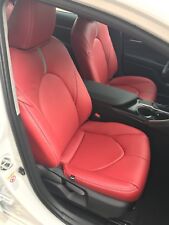 2018 2019 2020 2021 2022 Toyota Camry Le Se Custom Red Leather Seat Covers 4