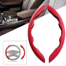 2pcs For Honda Black Car Steering Wheel Booster Cover Accessories Carbon Fiber
