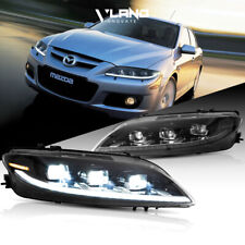 Vland Full Led Projector Headlights For Mazda 6 2003-2008 Wsequential Assembly