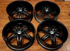 Genuine Dubs 4x Black 24in 6x139.7mm Wheels For Chevrolet Cadillac Acura