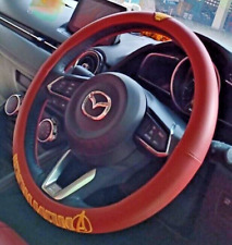 Iron Man Steering Wheel Cover Faux Leather Official Marvel Auto Accessory Rare