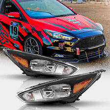 Black Headlights Assembly For 2015-2018 Ford Focus 15 16 17 18 Leftright