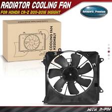 Radiator Cooling Fan Assembly W Shroud For Honda Insight 2010-2014 Cr-z 11-16
