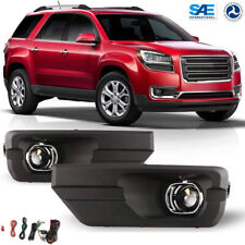 For 2013-2016 Gmc Acadia Fog Lights Driving Bumper Front Lamps Clear Lens Pair