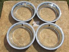 15x8 Chevy Rally Wheel Chrome Stainless Steel Trim Rings Beauty Rings 4 4573