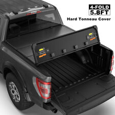 New 5.8ft 4-fold Hard Tonneau Cover For 2009-2024 Ram 1500 Truck Bed W Led