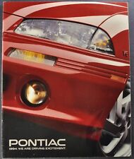 1994 Pontiac Brochure Firebird Trans Am Bonneville Grand Prix Am Sunbird 94