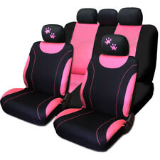 For Bmw New Car Suv Fabric Seat Covers Pink Paws Set Women Girl Full Set