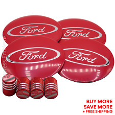 Ford Wheel Cap Hub Sticker Decal 2.20 Tire Valve Stem Caps Bundle Deal