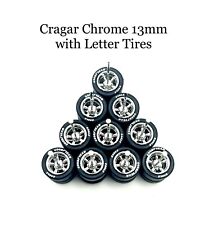 5x Chrome Cragar 1313mm Wheels W Lettered Rubber Tires For 164 H0t Wheelz