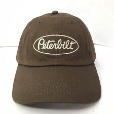 Peterbilt Trucks Motors Dark Brown Logo Hatcap Strap Back Nwt