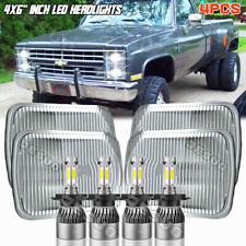 4x Fit Gmc C1500 2500 3500 K1500 K2500 K3500 1982-1986 Truck 4x6 Led Headlights
