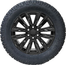Chevy 20 Black Platinum Wheels Milestar Xt Tires For Silverado Tahoe Suburban