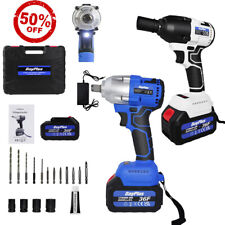 Cordless Electric Impact Wrench Gun Brushless 12 Driver Drill W 6a Battery
