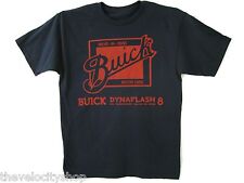 Buick Black T-shirt Dynaflash 8 Oil Cushioned Valve Fireball Vintage Sign Decal