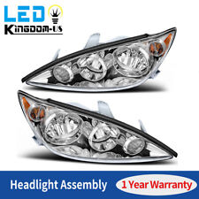 Chrome Lamp For 2005 2006 Toyota Camry Headlights Headlamps Assembly Replacement
