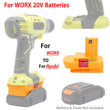 1x Adapter For Worx 20v Max Li-ion Battery To For Ryobi 18v Tools