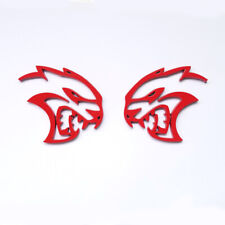 2x Oem Hollow Hellcat Emblems Srt Badge Left Right 3d Logo For Hellcat L Red New