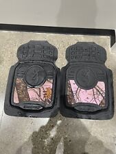 Browning Mossy Oak Camo Floor Mats Pair Auto Truck Car Camouflage Pink