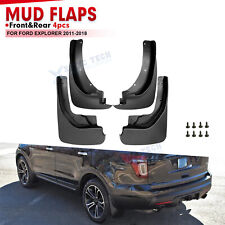 4pcsset Front Rear Black Mud Flaps Mudguards Oe Fit For Ford Explorer 2011-2018
