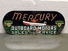 Mercury Outboard Metal Sign Sales Service Boat Water Fish Marina Gas Oil Lake