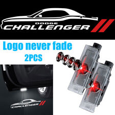 2x Dodge Challenger Led Ghost Laser Projector Door Light For Dodge Challenger