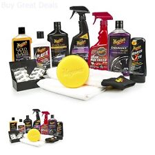 Complete Car Care Kit Meguiars Wash Wax Detail Interior Exterior Quality New