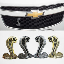 2 Pcs Left Right 3d Cobra Snake Emblem Fender Sticker Premium Car Side Decal