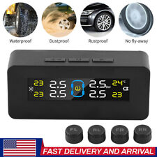 New Wireless Car Rv Lcd Tpms Tire Pressure Monitoring System Smart Chip Alarm
