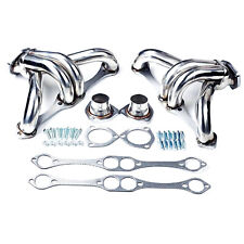 Stainless Shorty Hugger Headers For 283-400 Small Block Chevy Street Rod Sbc