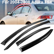 For 2004-2008 Acura Tsx Jdm Slim Style Black Tinted Window Visor Rain Guard Vent