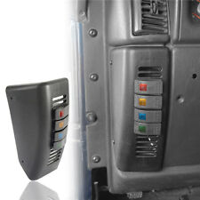 Left Hand A Pillar Lighting Switch Pod 4-switch Panel For 97-06 Jeep Wrangler Tj