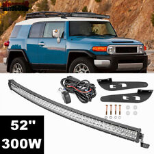 For 07-13 14 Toyota Fj Cruiser 52 Led Light Bar Combo Roof Mount Bracket Wire