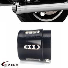 Black Motorcycle 2.5 Inch Muffler Exhaust Pipe Tip For Harley Cafe Racer Honda