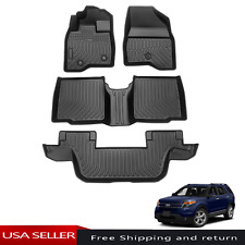 For 2011-2014 Ford Explorer Bench Seating Floor Mats All Weather 3d Tpe Upgraded