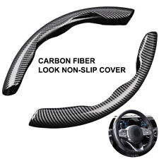 2x Carbon Fiber Universal Car Steering Wheel Booster Cover Non-slip Accessories