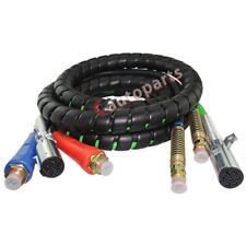 15ft 3 In 1 Abs Air Line Hose Wrap 7 Way Electrical Cable Semi Truck Trailer