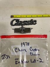 77 - 79 Chevy Impala Caprice Classic Emblems - Lot Of 2 - Oem