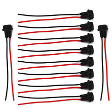 10pcs T10 194 168 Wiring Harness Socket Extension For Pigtail Light