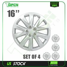 4x Silver Hub Caps 16 Inch Full S Wheel Cover Durable For Ford Dodge Buick Mazda