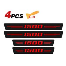 4pcs Truck Cab Car Door Sill Plate Sticker Red Step Cover Protector For Ram 1500