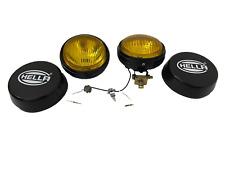 Pair Hella Yellow Fog Lamp With Cover With Bulb H3 Halogen Bulb Universal Fit