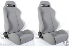 New 1 Pair Gray Cloth Racing Seats Sliders For Ford 