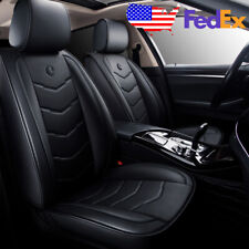 Us Black Moon 5-seater Car Leather Seat Covers Set Frontrear Universal