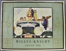 1929 Willys Knight Catalog Great Six Roadster Coupe Sedan Excellent Original 29